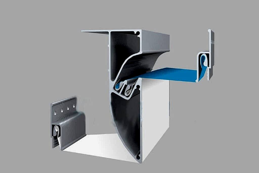 Бесщелевой двухуровневый потолок